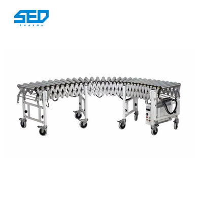SED-CSJのステンレス鋼の企業のためのモーターを備えられた自動パッキング機械適用範囲が広いコンベヤーの拡張可能なローラー コンベヤー